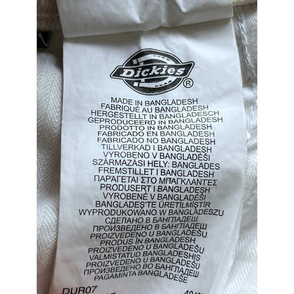 Dickies Button Fly Denim Work Pants Men's Size 32x32 Ivory DUR07NT - Picture 10 of 14